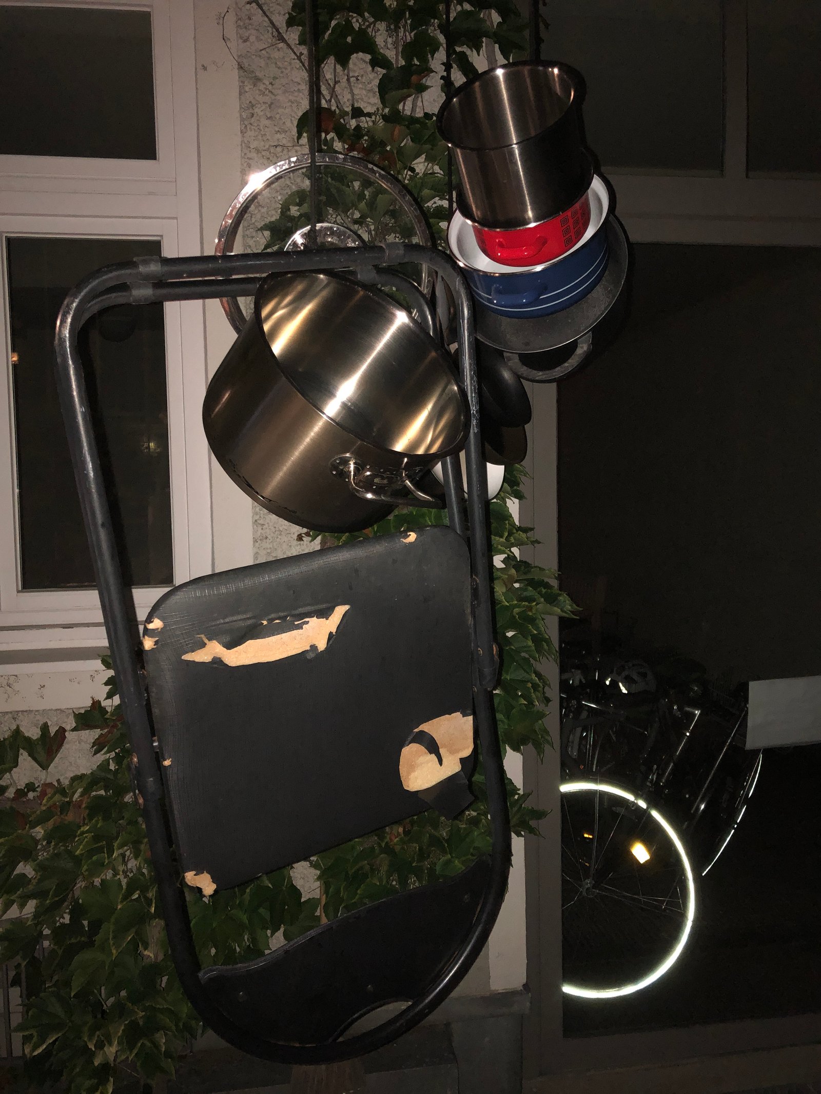 zum trocknen aufgehängt